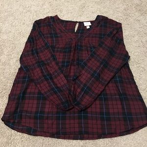 Plaid blouse